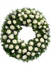 Coroana rotunda trandafiri albi