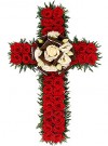 Cruce funerara trandafiri